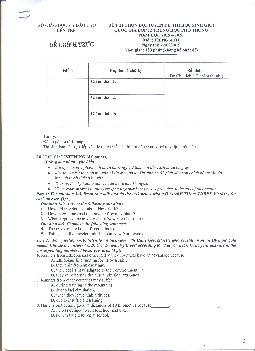 Kì thi chọn đội tuyển chính thức dự thi HSG quốc gia lớp 12 THPT tỉnh Bến Tre năm học 2019-2020 môn thi Tiếng Anh