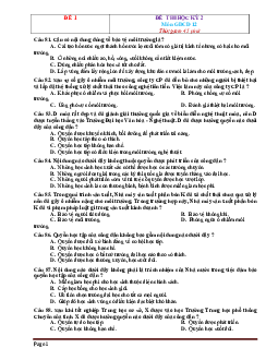 TOP 7 Đề thi học kỳ 2 môn GDCD 12 (có đáp án)