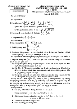Đề học sinh giỏi cấp tỉnh Toán 9 năm 2022 – 2023 sở GD&ĐT Bình Phước