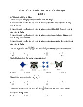 Đề thi giữa học kỳ 2 môn Toán lớp 6 năm học 2024 - 2025 - Đề số 2 | Bộ sách Chân trời sáng tạo