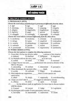 Kỳ thi Olympic truyền thống 30/4 lần thứ XXIII năm 2017 môn Tiếng Anh 11