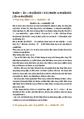NaOH + Zn → Na2ZnO2 + H2 | NaOH ra Na2ZnO2 | Zn ra Na2ZnO2
