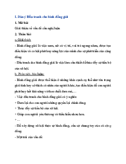 Nghị luận về Đấu tranh cho bình đẳng giới | Văn mẫu 11 Kết nối tri thức
