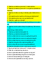 Câu hỏi ôn tập môn Phôi Thai Học Thú Y | Học viện Nông nghiệp Việt Nam