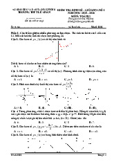 Đề giữa học kì 1 Toán 12 năm 2025 – 2026 trường THPT Lê Chân – Hải Phòng