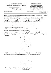 Đề giữa kì 1 Toán 12 năm 2025 – 2026 trường THPT chuyên Vị Thanh – Cần Thơ