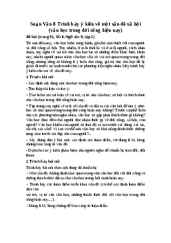 Soạn bài Trình bày ý kiến về một vấn đề xã hội | Ngữ văn 8 sách Kết nối tri thức