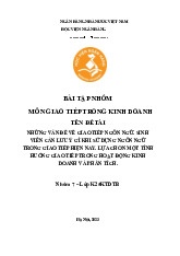 Bài tập nhóm: Những vấn đề về giao tiếp ngôn ngữ môn Giao tiếp kinh doanh | Học viện Ngân hàng