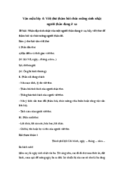 Viết thư thăm hỏi chúc mừng sinh nhật người thân đang ở xa | Tập làm văn 4