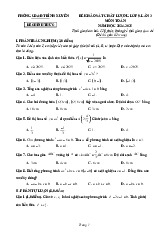 Đề khảo sát Toán 9 lần 3 năm 2024 – 2025 phòng GD&ĐT Bình Xuyên – Vĩnh Phúc