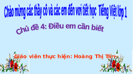 Giáo án điện tử Tiếng Việt 1 Tập 2 Chủ Đề 4 Bài 5 Kết nối tri thức: Đèn giao thông