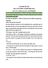 Đề cương ôn tập câu hỏi chủ nghĩa xã hội học | Trường Đại học Luật - Đại học Quốc gia Hà Nội