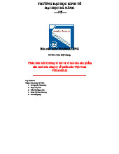 Phân Tích Môi Trường Vi Mô và Vĩ Mô của Vinamilk - MARKETING 46K01