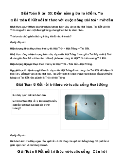 Giải Toán 6 Bài 33: Điểm nằm giữa hai điểm. Tia | Kết nối tri thức