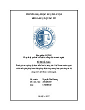 Tiểu luận Đánh giá và hoàn thiện bảo hộ công dân Việt Nam môn Luật quốc tế | Trường Đại học Luật Hà Nội