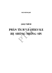 Giáo trình: Phân tích và thiết kế hệ thống thông tin - Công nghệ thông tin | Đại học công nghệ Sài Gòn