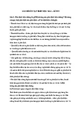 Câu Hỏi Ôn Tập Triết Học Mác – Lênin |Học viện Phụ nữ Việt Nam