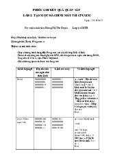 Kết quả Quan Sát môn Kiến trúc máy tính | Trường đại học Mở Hà Nội