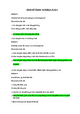 Đáp án Câu hỏi 1 đến 67 môn Kinh tế chính trị | Trường đại học Mở Hà Nội