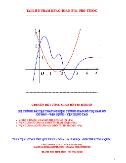 Hệ thống bài tập trắc nghiệm tương giao đồ thị hàm số cơ bản – vận dụng – vận dụng cao