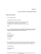 Chapter 1 Consumer Behavior and Marketing Strategy - Kiểm toán | Đại học Mở Thành phố Hồ Chí Minh