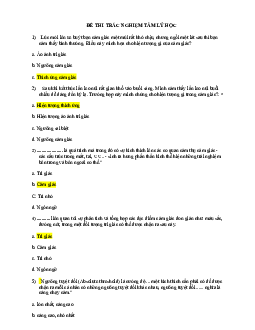 Trắc nghiệm Tâm lý học | Trường Cao đẳng Kinh tế Kế hoạch Đà Nẵng