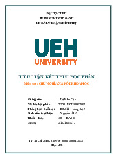 Tiểu luận kết thúc học phần | Môn chủ nghĩa xã hội khoa học