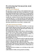 Phí môi trường là gì? Các loại phí bảo vệ môi trường hiện nay