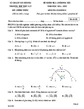 Đề cuối học kì 1 Toán 10 năm 2024 – 2025 trường THPT Kẻ Sặt – Hải Dương