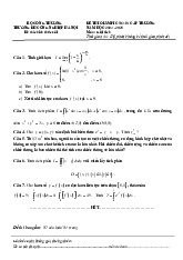 Đề thi Olympic toán cấp trường năm học 2024 – 2025 môn Giải tích | Trường Đại học Công nghiệp Hà Nội