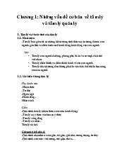 Tóm tắt Chương 1 - Những vấn đề cơ bản về tâm lý 2023 môn Tâm lý quản lý | Học viện Công Nghệ Bưu Chính Viễn Thông