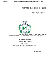 Bài tập: methadone & pethidine hydrochloride  môn Hóa Dược| Trường Đại học Y Dược, Đại học Quốc gia Hà Nội