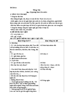 Giáo án Tiếng Việt lớp 4 Tuần 11 | Kết nối tri thức