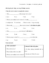 Đề thi giữa học kỳ 1 môn Tiếng Anh lớp 5 năm học 2024 - 2025 - Đề số 3 | Bộ sách Global Success