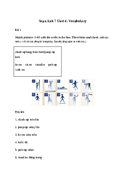 Giải Tiếng Anh 7 Unit 4: Vocabulary | Friends Plus