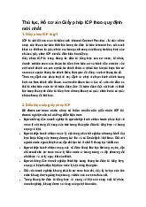 Thủ tục, Hồ sơ xin Giấy phép ICP theo quy định mới nhất