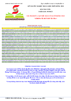 Đáp án đề thi chính thức tốt nghiệp Trung học Phổ thông năm 2021 môn Toán