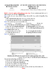 Đề Thi Thử Tốt Nghiệp 2025 Địa Lí Sở GD Thái Nguyên Lần 1 Giải Chi Tiết