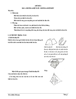 Bài giảng khối đa diện lồi và khối đa diện đều
