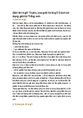 Giới từ là gì? Trước, sau giới từ là gì? Cách sử dụng giới từ Tiếng anh