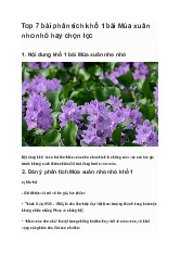 Top 7 bài phân tích khổ 1 bài Mùa xuân nho nhỏ hay chọn lọc