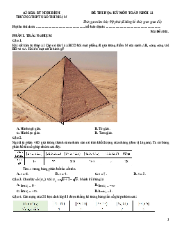 Đề học kỳ 1 Toán 11 năm 2023 – 2024 trường THPT Ngô Thì Nhậm – Ninh Bình