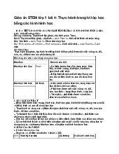 Giáo án STEM lớp 1 bài 4: Thực hành trang trí lớp học bằng các hình hình học