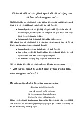 Mở bài gián tiếp và kết bài mở rộng cho bài Bốn mùa trong ánh nước | Tiếng Việt 5 Kết nối tri thức