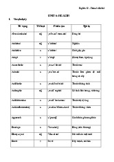 Unit 6 - Vocab  Bị động của các thì