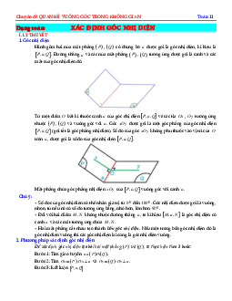 Dạng toán xác định góc nhị diện Toán 11