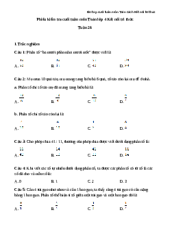 Bài tập cuối tuần Toán lớp 4 Kết nối tri thức - Tuần 26 (Nâng cao)