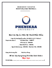 Xây dựng trang Web bán sách online | Báo cáo dự án học phần Kỹ thuật phần mềm | Trường Đại học Phenikaa