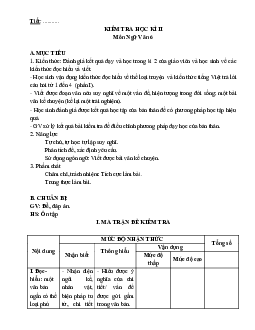Đề thi học kì 2 môn Ngữ văn 6 năm 2022 - 2023 sách Chân trời sáng tạo | Đề 3
