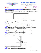Đề khảo sát lần 1 Toán 12 năm 2024 – 2025 trường THPT Thạch Thành 1 – Thanh Hóa